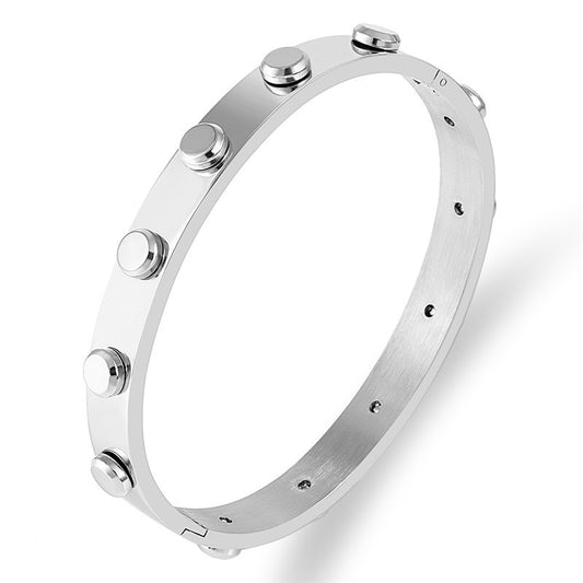 nitarmband i rostfritt stål silver minimalistiskt armband
