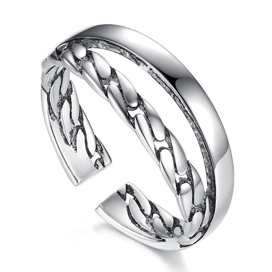 justerbar ring sterling silver