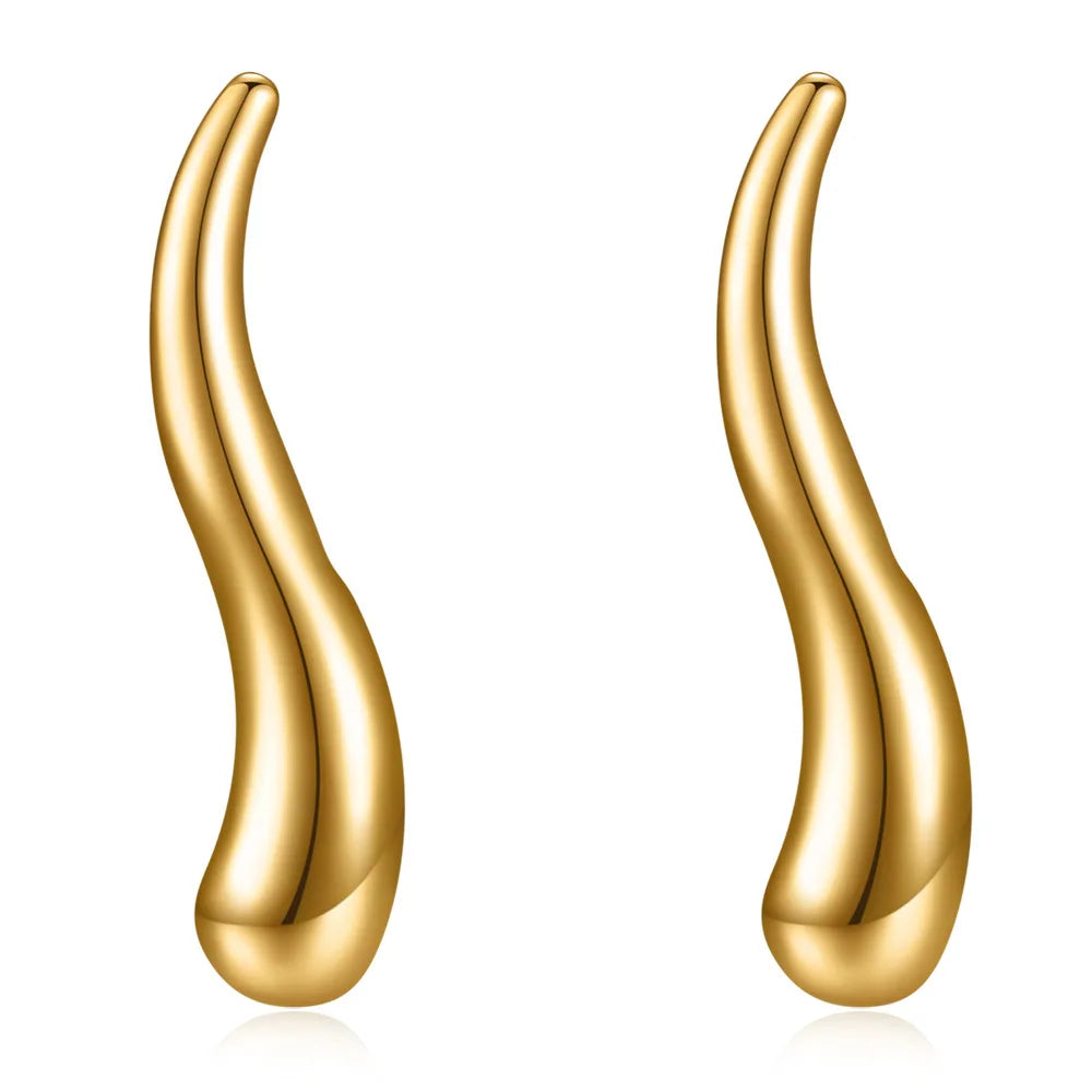 långa droppörhängen guld