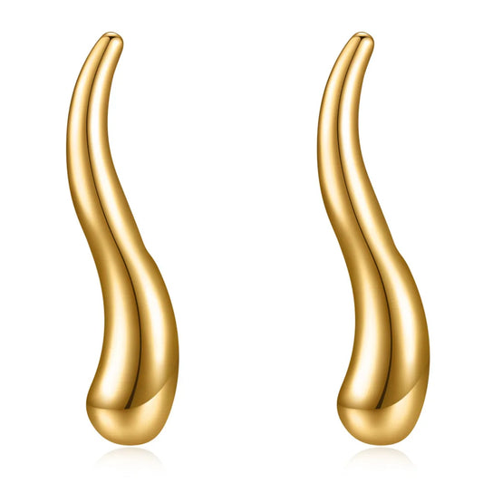 långa droppörhängen guld